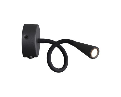 4254/3WL HIGHTECH ODL21 181 черн/металл Настенный светильник выкл на базе IP20 LED 3W 263Лм 3000K ODDS