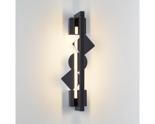 6690/7WL HIGHTECH ODL_EX24 017 Настенный светильник черный/черн полиров/металл/акрил поворотный на 360° IP20 LED 7W 184Лм 3000K GEOS