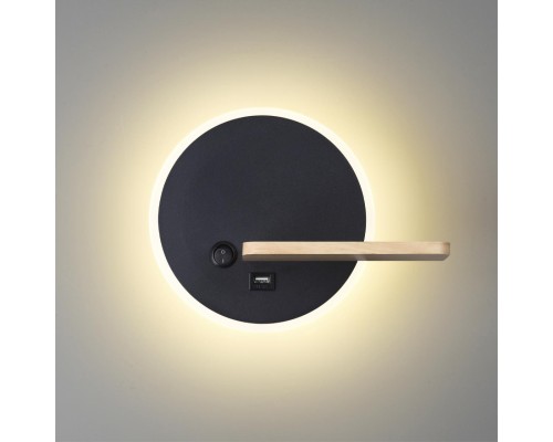 5635/9WL LEDIO LN23 038 чёрный Бра LED 9W 3000K 395Лм 220V WINNIE