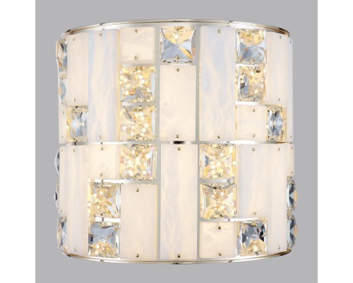 5072/28WL HALL ODL24 495 золото/прозрачный/белый/металл/хрусталь/алебастр Бра LED 15W 3700K CROSSA