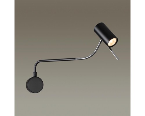 4381/1W HIGHTECH ODL23 173 черный/хром/металл Настенный св-к выкл. на плафоне IP20 LED GU10 10W GIGI