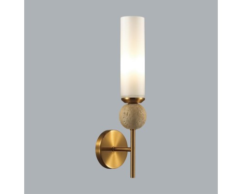 6625/1W MIDCENT ODL25 Настенный светильник под латунь/металл/стекло/камень  IP20 E14 1*E14 40W 220V LOLLA