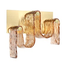 5105/16WL L-VISION  ODL26 золотой брашинг/янтарный металл/стекло Настенный светильник LED x 16W 4000K FLOW