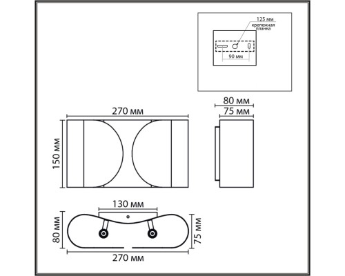 8390/2W MODERNI LN золото, металл Бра G9 2*20W 220V OLVE