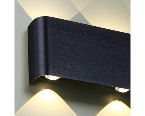 7191/4WL HIGHTECH ODL27 Настенный светильник черный браш./металл IP20 LED 4W 3000K 220V MAGNUM