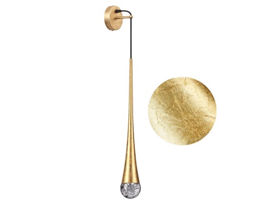 4278/1W L-VISION ODL21 113 прозрач с эфф. пузырьков/золот фольг-ние Настенный светильник IP20 GU10 LED 12W GOTTA