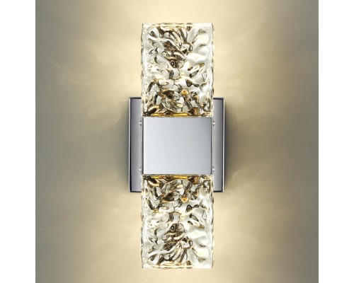 4365/5WL HIGHTECH ODL23 203 хром полированный/стекло Настенный св-к IP20 LED 10W 634Лм 3000K RICCI