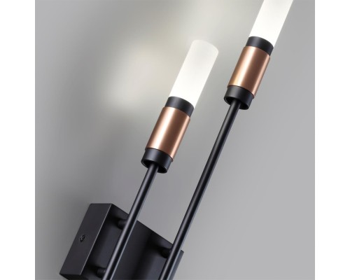 5009/10WL L-VISION ODL24 421 матовый черный/ант.бронза/белый/металл/стекло Бра LED 10W 4000K 540лм CANDEL