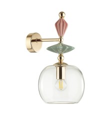 Бра Odeon Light 4855/1WB CLASSIC ODL_EX21 золото/раноцветн./керамика/стекло E14 1*40W BIZET