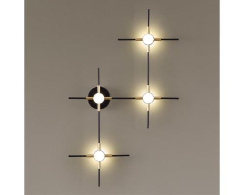 Накладной светодиодный светильник Odeon Light 3906/14WL Costella золотистый/черный LED 14 Вт 4000K