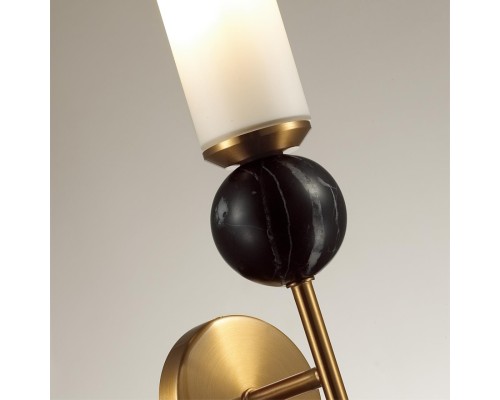 4361/1W MIDCENT ODL25 Настенный светильник под латунь/металл/стекло/черный мрамор IP20  1*E14 40W 220V LOLLA