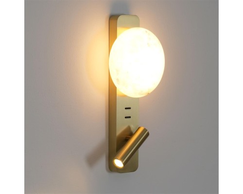 7164/9WL HIGHTECH ODL26 473 светильник металл/бронза/алебастр IP20 LED 9W 787Лм 2700K 180° 220-240V ALBERGO