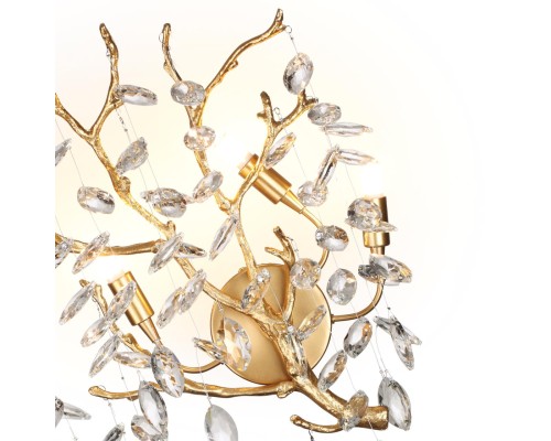 4969/3W HALL ODL24 521 античн.бронза/алюмин./хрусталь Бра G9 3*40W DELICA