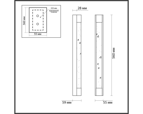 6693/12WL L-VISION ODL25 Настенный светильник хром/металл/хрусталь IP20 LED 12W 600Лм 4000K MIRADA