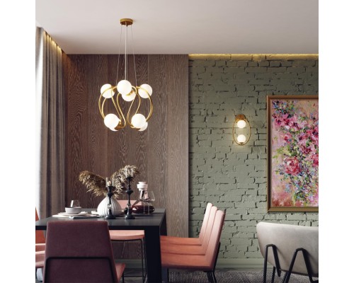 4808/2W MODERN ODL21 216 золотой/белый Бра G9 2*40W SLOTA