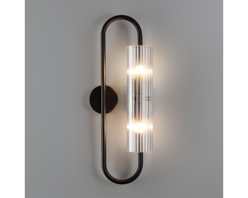 6561/2W SUSPENTIONI LN24 черный/прозрачный/металл/стекло Бра G9 2*20W 220V TORONTO