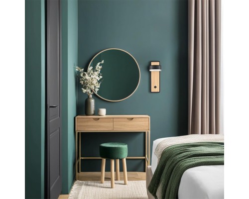 8264/1W COMFI LN26 металл, черный/дерево Бра GX53 LED 1*7W 220V LELAND