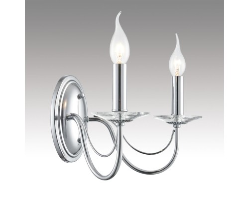 8034/2W CLASSI LN26 металл/стекло, хром/прозрачный Бра E14 2*40W 220V INCANTO