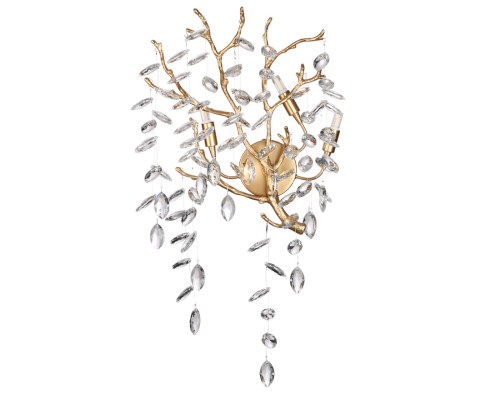 4969/3W HALL ODL24 521 античн.бронза/алюмин./хрусталь Бра G9 3*40W DELICA