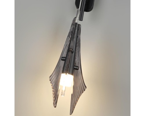 5442/6WL L-VISION ODL_EX26 черный/дымчатый/металл/стекло/акрил Бра LED 6W 3000K 633Лм AFALINA
