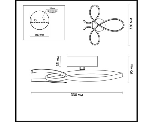 Бра светодиодное Lumion 3773/20WL Lane белый LED 20 Вт 4000K