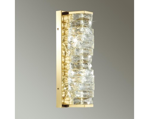 4999/10WL HALL ODL23 433 золотой/прозрачный/металл/хрусталь Бра LED 10W 4000K STRAZA