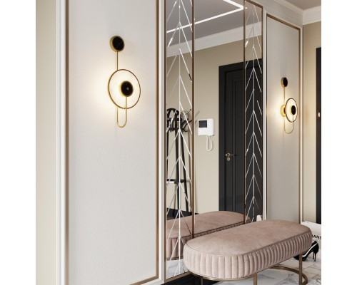 4312/5WL MIDCENT ODL22 125 светлый/черный мрамор/черный металл Настенный светильник IP20 LED 5W 391Лм 3000K NAXOS