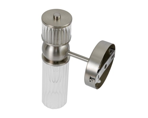 8277/1W MODERNI LN26 163 сатин никель/прозрачный, металл/стекло Бра Е14 1*40W 220V DENVER