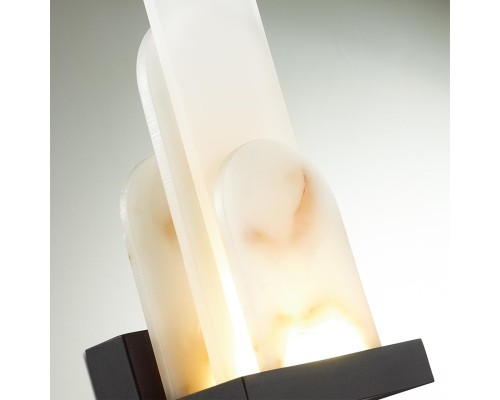 5438/12WL HIGHTECH ODL25 черный/металл/смола под алебастр /акрил Настенный светильник LED 12W 3000K 1489Лм FOROS