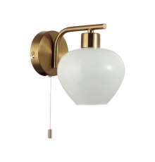 8278/1W MODERNI латунь/белый, металл/стекло Бра Е14 1*40W 220V CARMELA