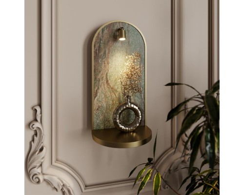 7175/3WL HIGHTECH ODL26 Настенный светильник  темно-зеленый/бронза/мрамор/металл IP20 LED 3W 250Лм 3000K 220-240V GIARDINO