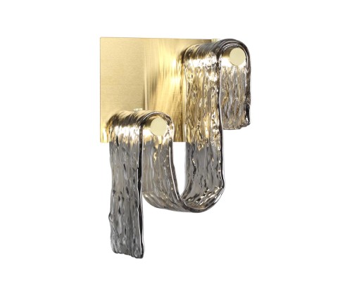 5106/11WL L-VISION  ODL26 золотой брашинг/дымчатый металл/стекло Настенный светильник LED x 11W 4000K FLOW