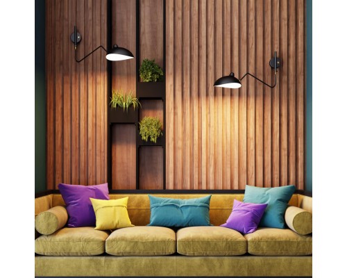 4831/1W WALLI ODL21 503 черный/хром Настенный светильник E27 1*40W KERBI