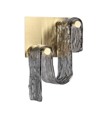 5106/11WL L-VISION  ODL26 золотой брашинг/дымчатый металл/стекло Настенный светильник LED x 11W 4000K FLOW