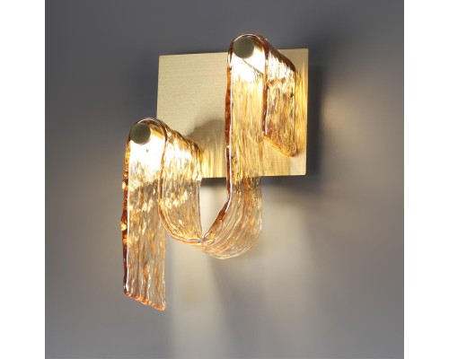 5105/11WL L-VISION  ODL26 золотой брашинг/янтарный металл/стекло Настенный светильник LED x 11W 4000K FLOW
