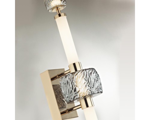 5426/28WL L-VISION ODL_EX24 21 золотой/белый/дымчатый/коньячный/металл/стекло/акрил Бра LED 28W 3000K KLIFF