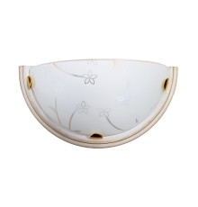 0107 GL-WOOD SN Бра стекло/белое/кремовый E27 1*100Вт 360х180 LUARO WOOD