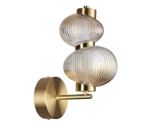 5095/8WL L-VISION ODL25 417 латунный/янтарный градиент/металл/стекло Настенный светильник LED 8W 4000K 932Лм BRUCO