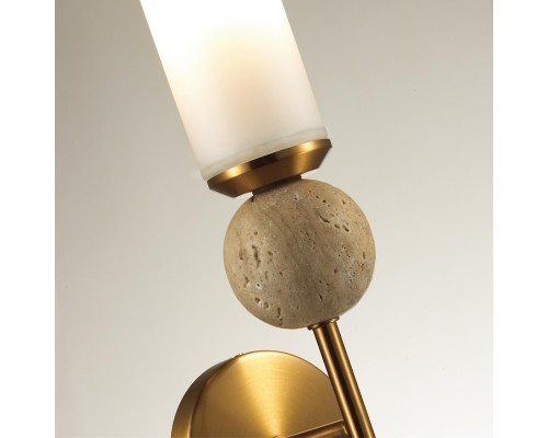 6625/1W MIDCENT ODL25 Настенный светильник под латунь/металл/стекло/камень  IP20 E14 1*E14 40W 220V LOLLA