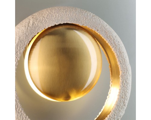 5443/1W HALL ODL_EX25 111 сатинированн.латунь/беж./металл/полирезин Настенный светильник 1*G9 LED*6W SATURN