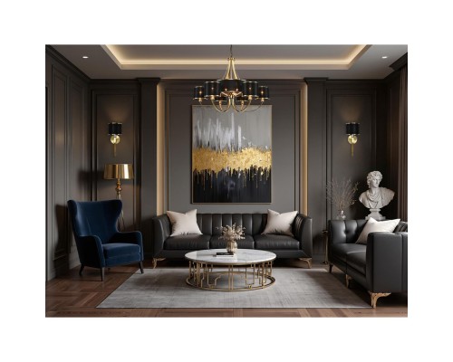 8406/1W MODERNI LN26 000 античная бронза/черный металл/текстиль Бра Е14 40W 220V DEMETRA