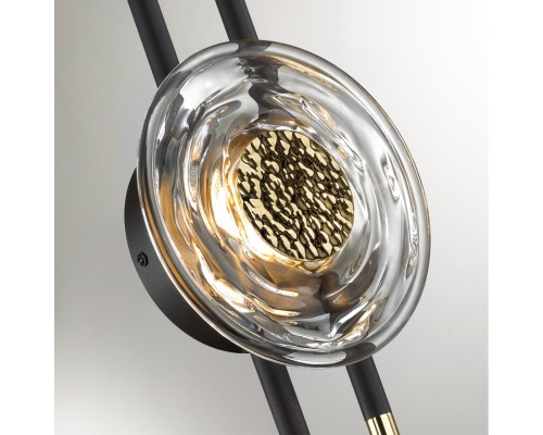 5407/6WL MODERN ODL_EX24 27 черный/золотой/металл/стекло Бра LED 6W 3000K 688Лм MAGNET