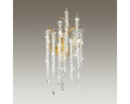 5005/3W HALL ODL23 487 золотой/прозрачный металл/хрусталь Бра G9 3*40W BANCHE