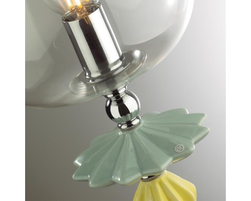 4893/1WB CLASSIC ODL_EX22 34 хром/раноцветн./керамика/стекло Бра E14 1*40W 4893/1WB BIZET