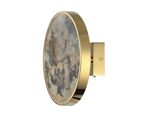 5079/15WL L-VISION ODL24 зол./серо-бежевый/металл/натур.камень/акрил Настенн.светильн. с переключ.цветов.темпер. LED 15W 3000К/4000K/6000K BERGI