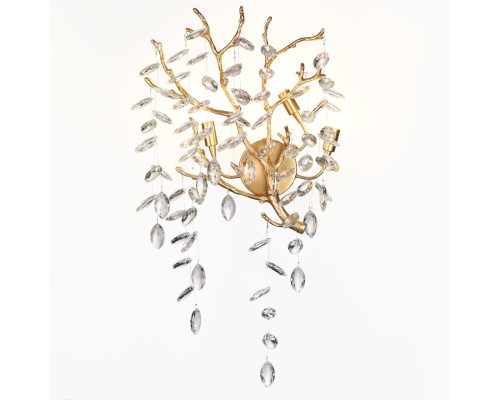 4969/3W HALL ODL24 521 античн.бронза/алюмин./хрусталь Бра G9 3*40W DELICA