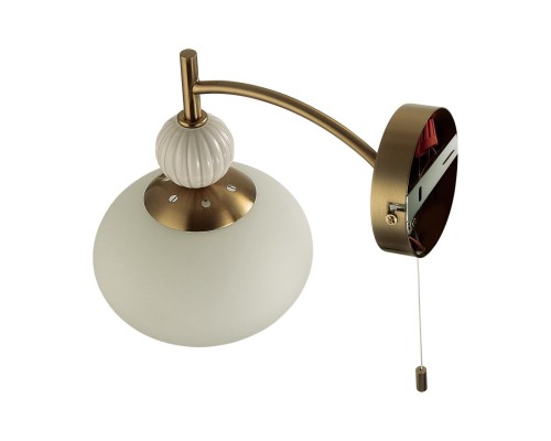 8272/1W NEOCLASSI латунь/бежевый/белый, металл/керамика/стекло Бра Е14 1*40W 220V GLORIYA