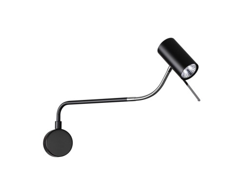 4381/1W HIGHTECH ODL23 173 черный/хром/металл Настенный св-к выкл. на плафоне IP20 LED GU10 10W GIGI