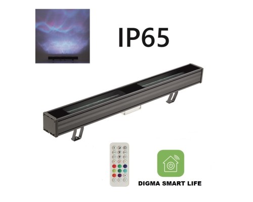 7186/80FL HIGHTECH ODL27 Напольный переносной светильник  черный/прозрачный/стекло/металл IP65 LED 80W RGBW 90°  220V WATERFALL