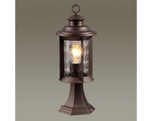 4961/1A NATURE ODL22 577 темно-коричневый/стекло Ландшафтный  светильник на столб E27 1*60W IP44 MAVRET